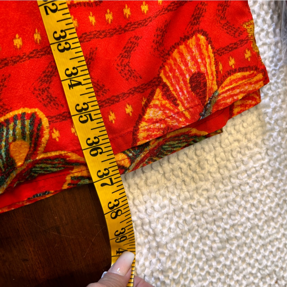 Christian Sirano size small drawstring tropical wide leg pants Cotten blend - Picture 14 of 14